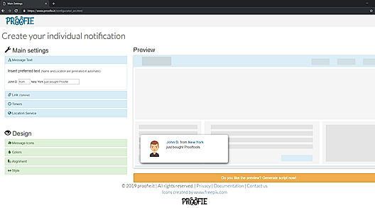 Proofie : Individual Notification screenshot