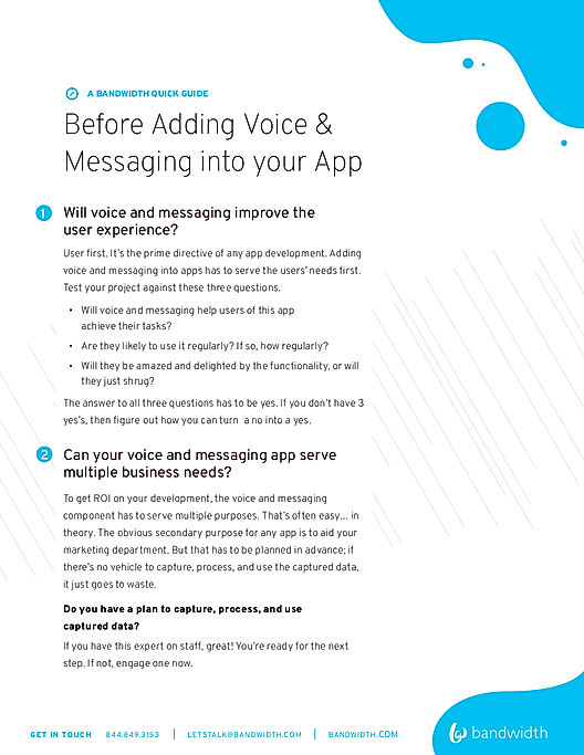 5 Questions to Ask Before Adding Voice & Messaging Into Your App
