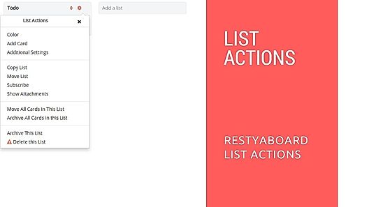 List Actions