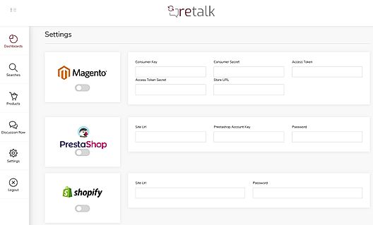 retalk : Configure Store screenshot