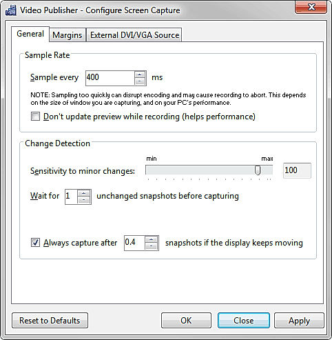 Fine tune Screencast settings to deliver the best experience