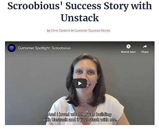 Scroobious Success Story with Unstack