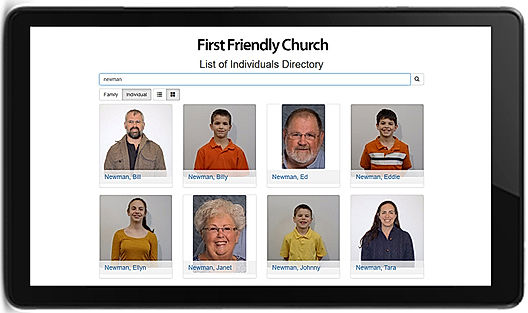 Online Church Directory screenshot