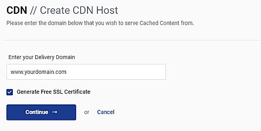 Create CDN Host