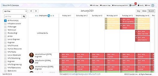 Shift Scheduling screenshot