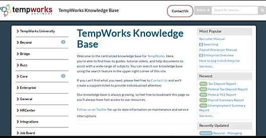 TempWorks Knowledge Base