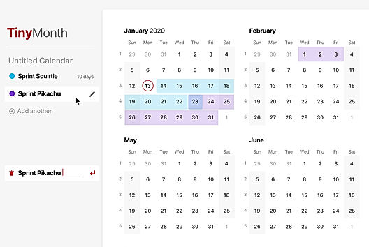 TinyMonth : Calendar screenshot