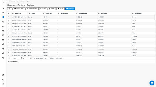 Built-in Database screenshot