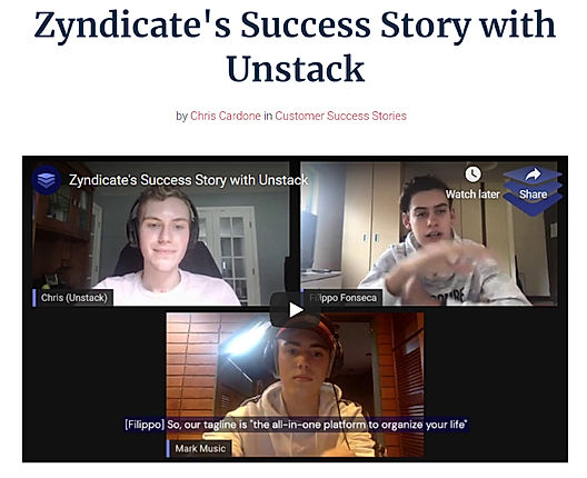 Zyndicate's Success Story with Unstack