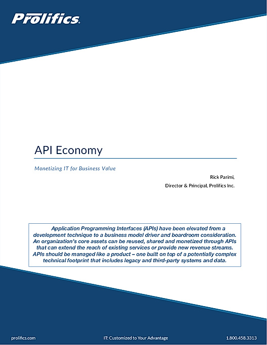 API Economy: Monetizing IT for Business Value
