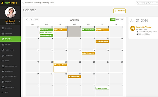 Personalized Calendar Screenshots