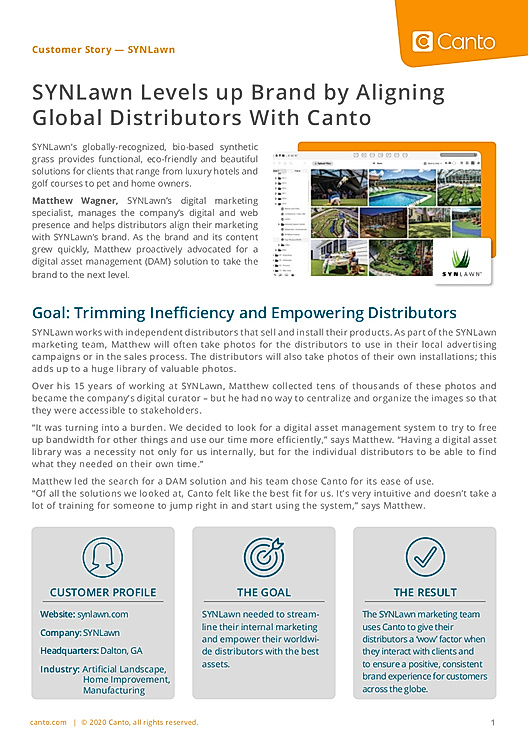SYNLawn Levels up Brand by Aligning Global Distributors With Canto