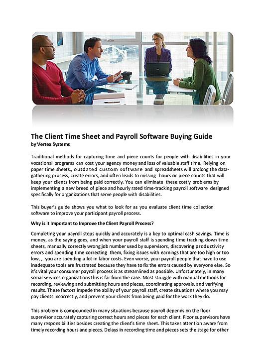 The Client Time Sheet and Payroll Software Buying Guide