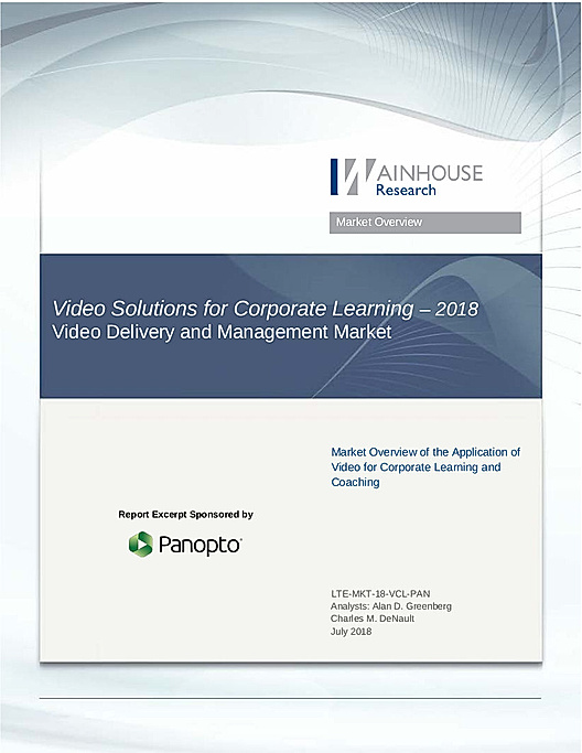 2018 Wainhouse Research Video Solutions for Corporate Learning