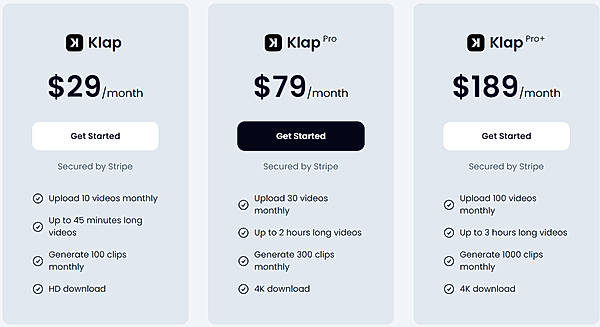 Klap Pricing: Cost and Pricing plans