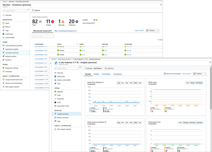 Azure Monitor Screenshots