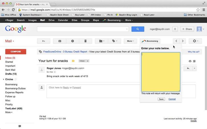 Boomerang for Gmail Screenshots