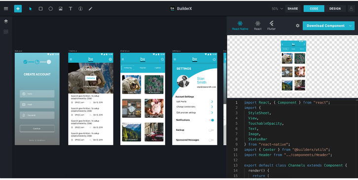 BuilderX Screenshots