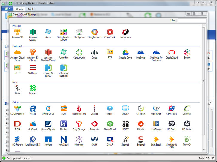 CloudBerry Backup Screenshots