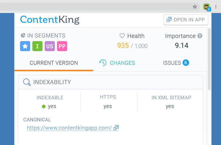 ContentKing Screenshots