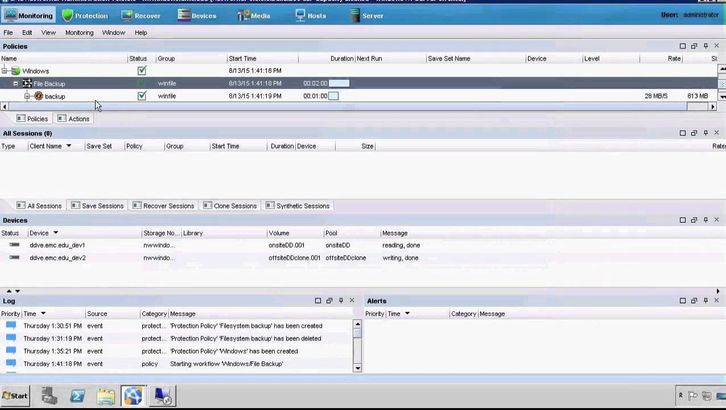 EMC NetWorker Screenshots
