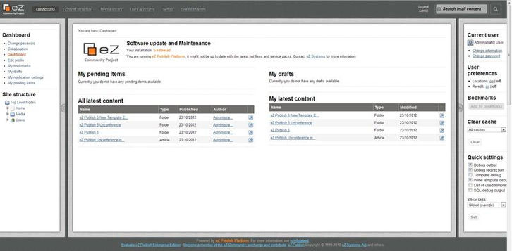 eZ Platform Enterprise Edition Screenshots