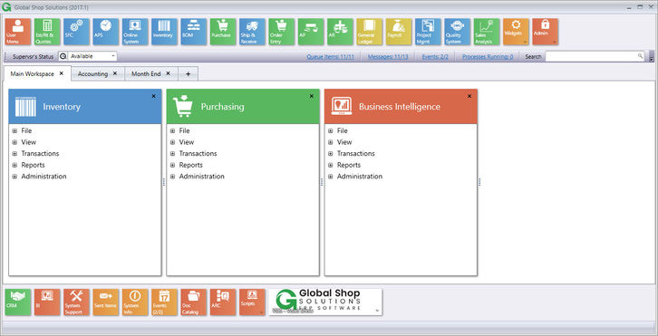 Global Shop Solutions ERP Screenshots