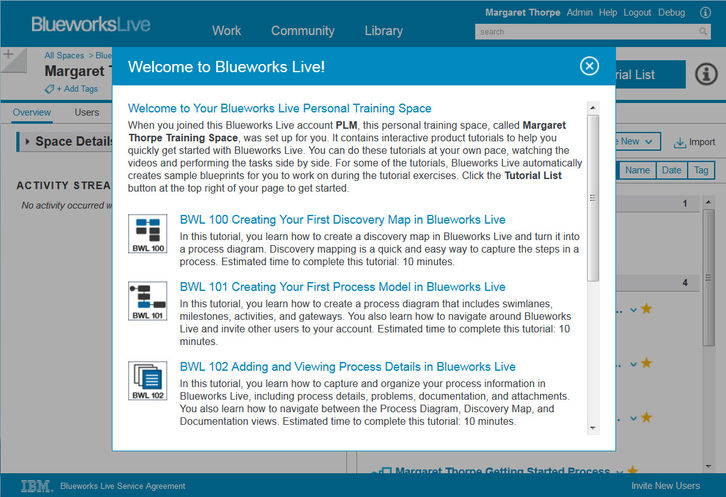 IBM Blueworks Live Screenshots