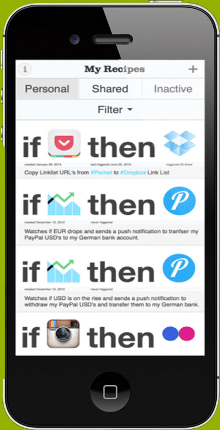 IFTTT Screenshots