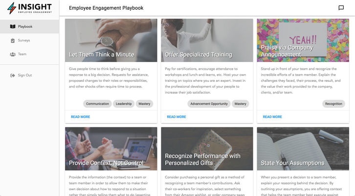 Insight Employee Engagement Screenshots