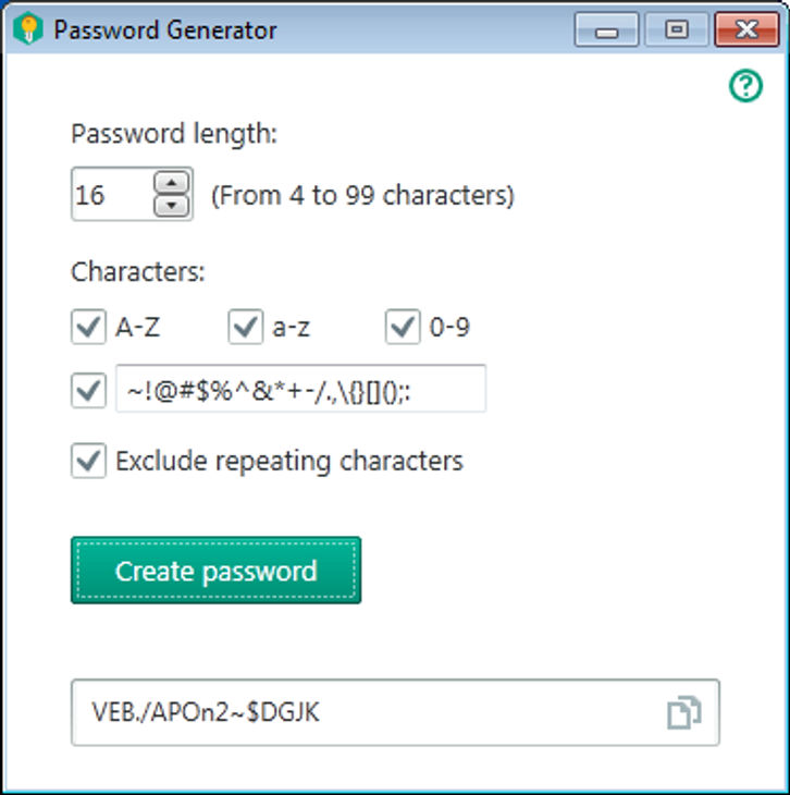 Kaspersky Password Manager Screenshots
