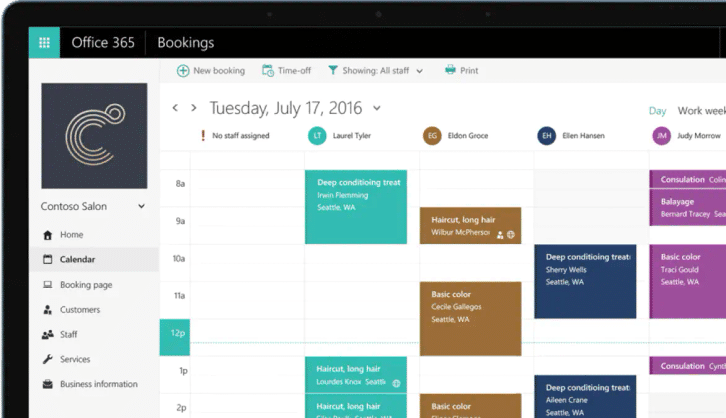 Microsoft Bookings Screenshots