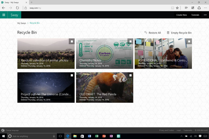 Microsoft Sway Screenshots
