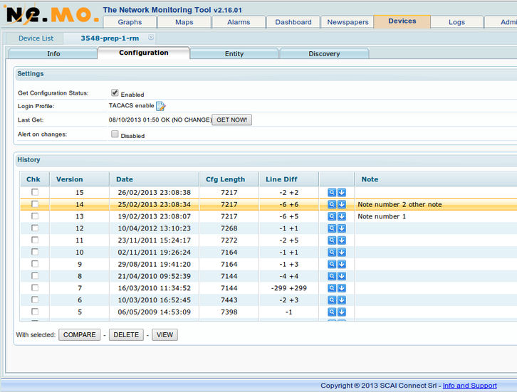 Ne.Mo. Network Monitoring Screenshots