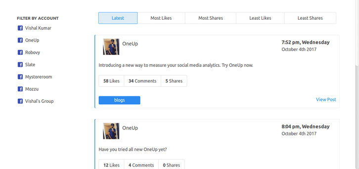 OneUp App Screenshots