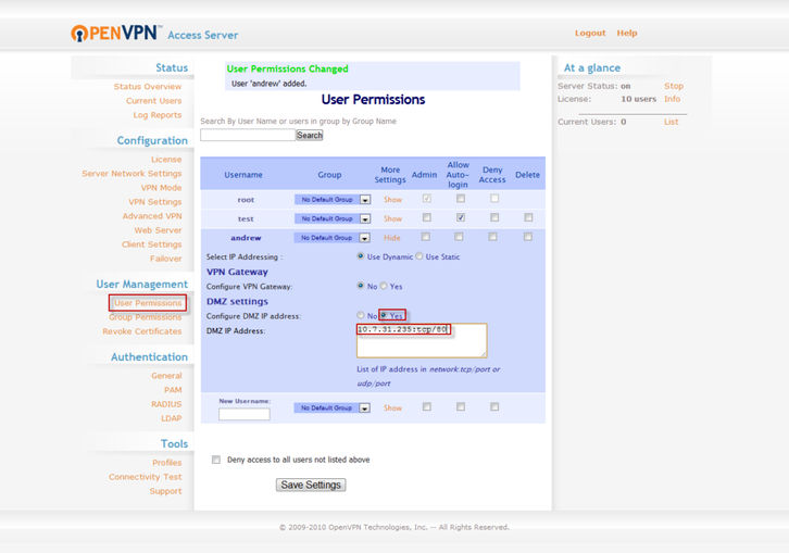 OpenVPN Screenshots