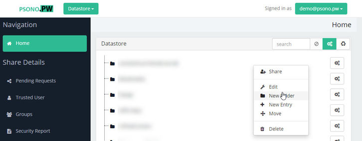 Psono Password Manager Screenshots
