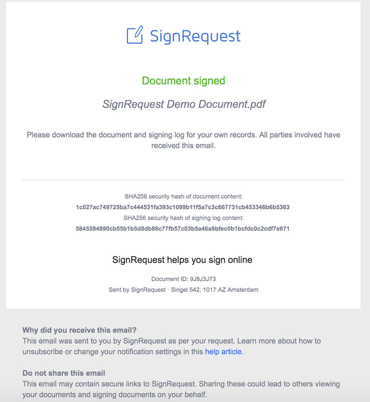 SignRequest Screenshots