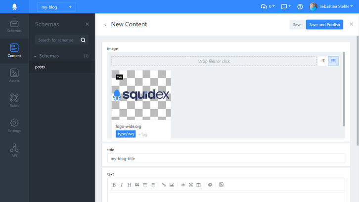 Squidex Screenshots
