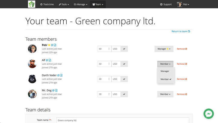 Tasklog Teams Screenshots