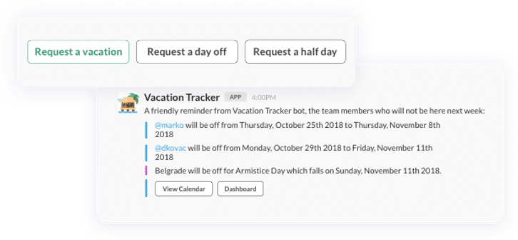 Vacation Tracker Screenshots