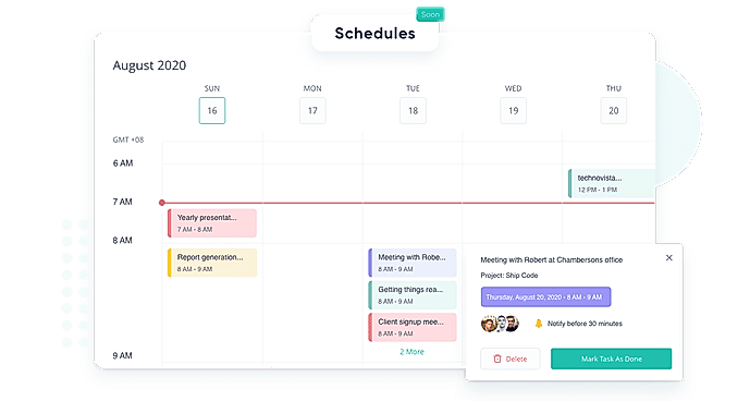 Schedule screenshot