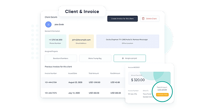 Client and Invoice screenshot