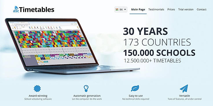 ascTimetables-main page