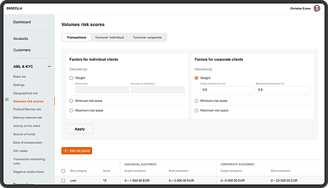 Transaction risk scoring and monitoring