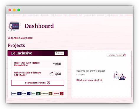 Project Dashboard screenshot