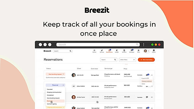 Track Bookings screenshot