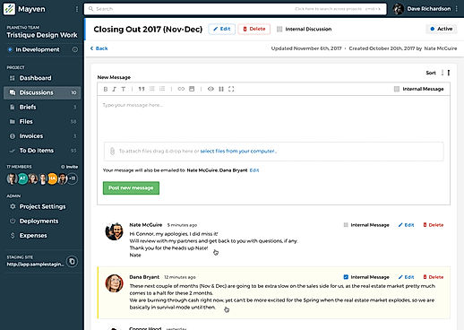 BuildStack : Email Discussion screenshot