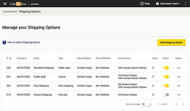 Custom Shipping Options screenshot