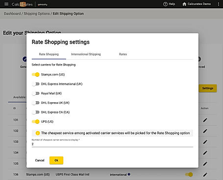Rate Shopping screenshot